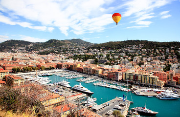 vue aérienne de la ville de Nice France