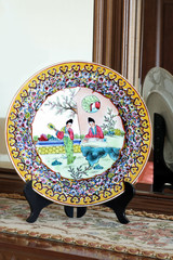 Colorful painted china plate