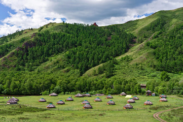 Fototapeta na wymiar nomad camp