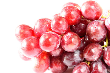Fresh grapes isolated on white background