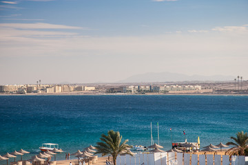 Naklejka premium Red Sea coast line near Hurhada