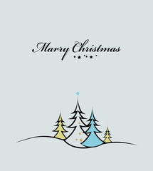 Beauty Christmas tree vector background