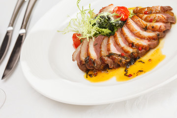 roasted pork with vegetables