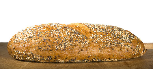 White isolated bread