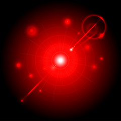 abstract glowing background with a red target.neon effect.vector