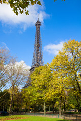 Fototapeta na wymiar Eiffel Tower at autumn, France