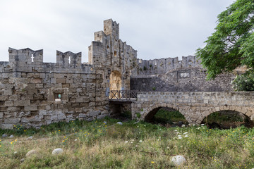 Fototapeta premium castle of old town Rhodes in Greece