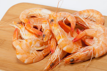 fresh shrimp  isolated on a white background