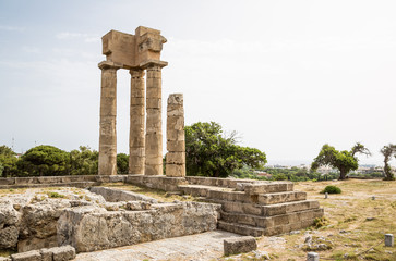 acropolis at monte smith hill in Rhodes, Greece - 54428250