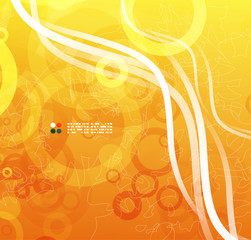 Shiny orange abstract template