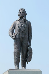 Naklejka premium A Statue of a War Time Air Force Officer.