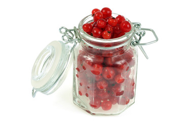 Bocal de groseilles rouges