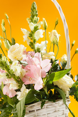 flowers in the basket