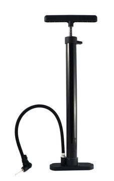 Black bicycle air pump