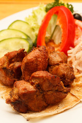 kebab with vegetables