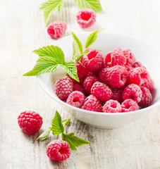 Fresh raspberries