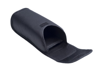 Open black accessory pouch