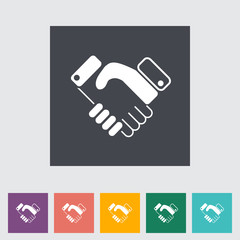 Icon flat agreement.
