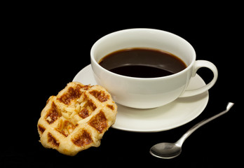 A Cup of coffee with bakery.