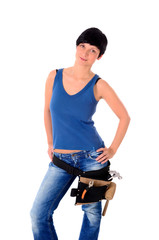 Frau als Handwerker