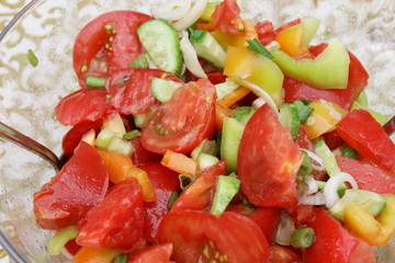 Summer salad of fresh vegetables.