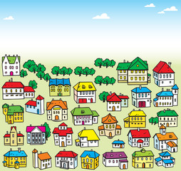Fototapeta premium lot of houses