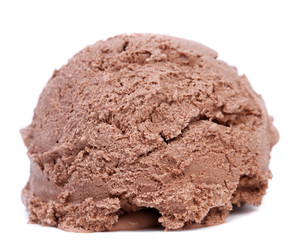 Fototapeta na wymiar Chocolate Ice Cream Scoop.