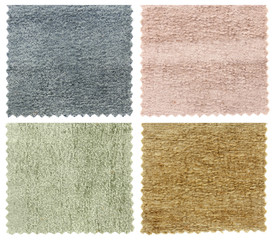 Fototapeta na wymiar set of carpet swatch texture samples