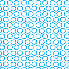 Repeating blue clouds, vector seamless pattern.