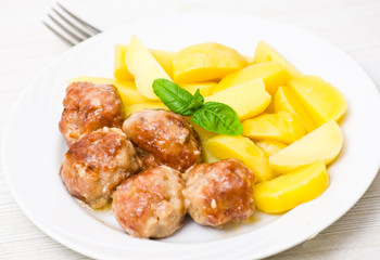 meatballs with potato