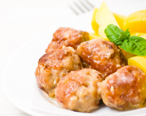 meatballs with potato