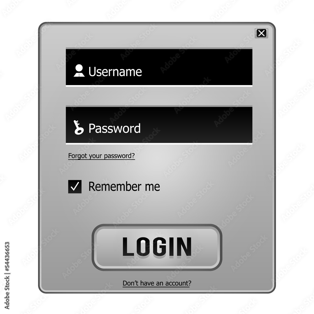Poster vector login form