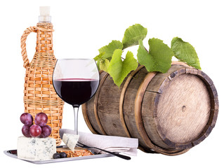 wine glass with food