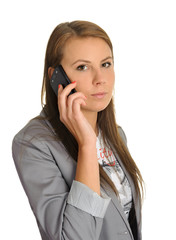 Woman with cell phone. © gilotyna
