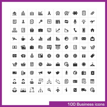 100 business icons set.