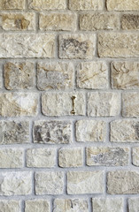 Stone wall with metal