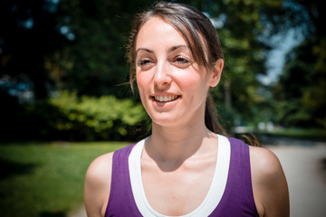 beautiful woman fitness running