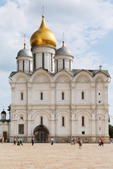 Fototapeta na wymiar view of Archangel Cathedral in Moscow Kremlin