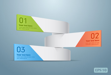 Modern spiral infographics options banners.