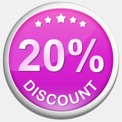 Colorful Button with Discount Value