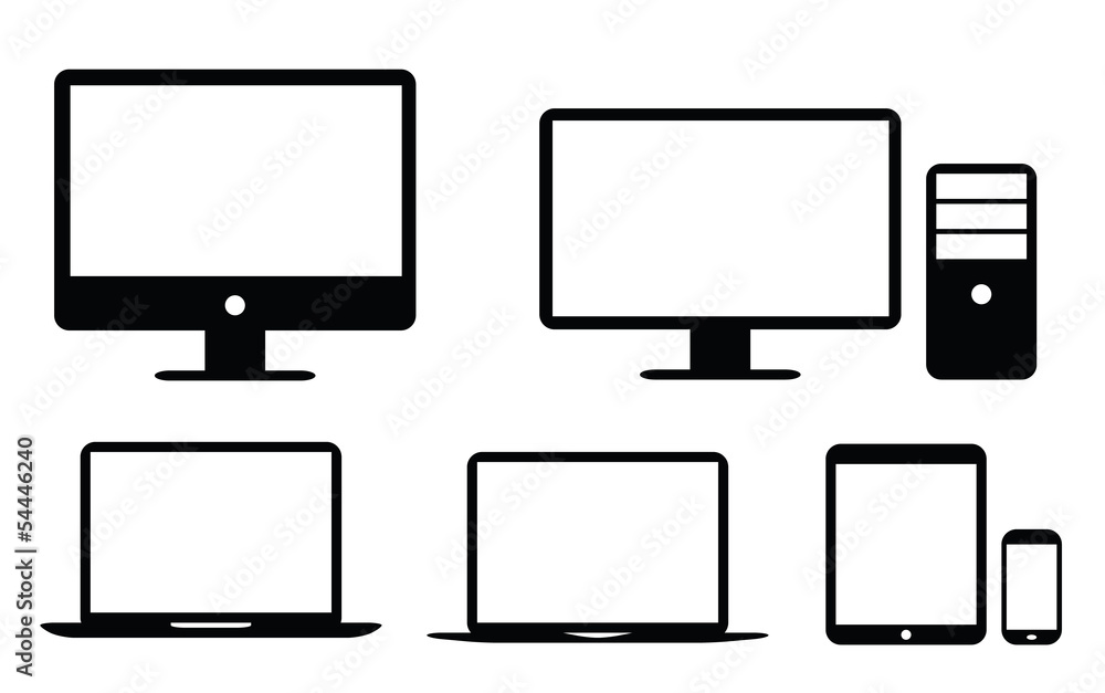 Wall mural black flat ui design element icon vector eps10