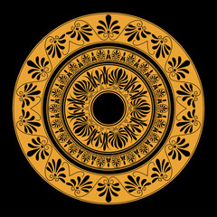Greek national antique round pattern, vector.