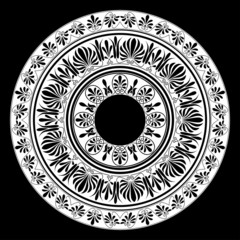 Greek national antique round pattern, vector.