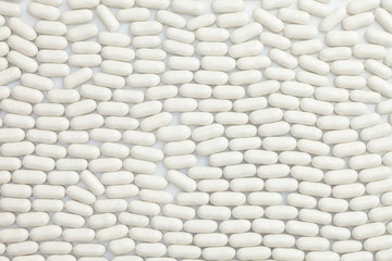 Rows of white pills