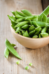 Green peas in a pods