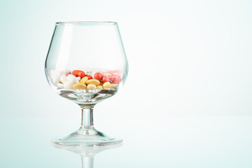Drugs in glass for alcohol