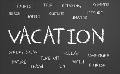 Vacation word cloud