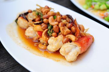 Shirmp with tamarind sauce