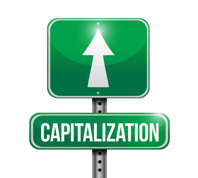 Capitalization Road Sign Illustration Design