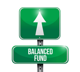 balanced fund road sign illustrations design